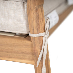 English Elm Christopher Knight Home® - Verona Outdoor Acacia Wood Loveseat With Beige Cushion, Handwoven Rope Detail For Stylish Comfort N775P309257A