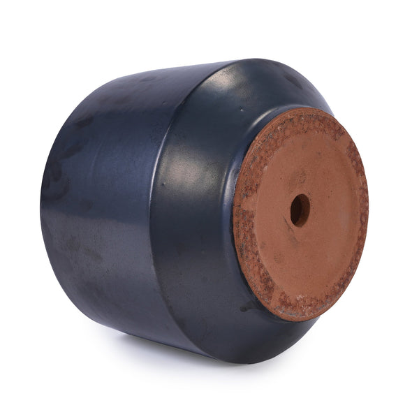 English Elm 3 Pieces Ceramic Flowerpot Set - Handcrafted Antique Gray Planters For Gardens, Patios & Windowsills W3273P321502