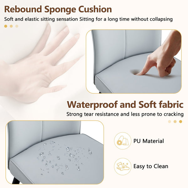 English Elm Table And Chair Set - 71" Walnut Grain Dining Table With 6 Light Gray Pu Chairs For Modern Spaces W1151S04284-GIGA