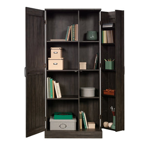 English Elm Storage Cabinet - Sleek Black Finish, Multi-Shelf Design For Modern Spaces, Easy Access & Durable Use B356P402809-GIGA