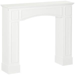 English Elm HOMCOM Elegant MDF Fireplace Mantel Surround with Decorative Pattern, 45.25" Top, 66 lb Capacity White W2225P217257
