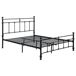 English Elm Durango Powder-coated Open Frame Queen Bed with Ornate Metal Headboard Farmhouse Loft B062P447946