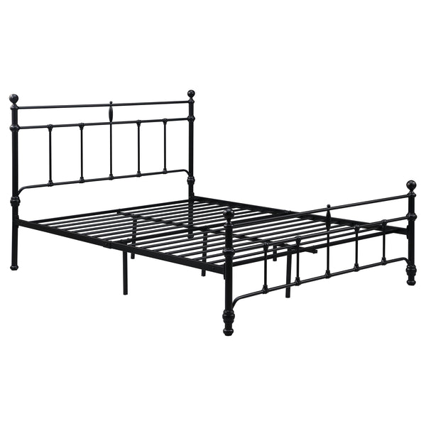 English Elm Durango Powder-coated Open Frame Queen Bed with Ornate Metal Headboard Farmhouse Loft B062P447946