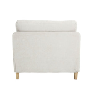 English Elm Foldable sofa bed recliner with three pillows, 3-in-1 convertible sleeper for small spaces, mid-century modern comfort Beige W395P290556