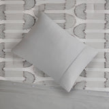 Intelligent Design Astoria Modern/Contemporary Clip Jacquard Duvet Cover Set ID12-2164 Grey