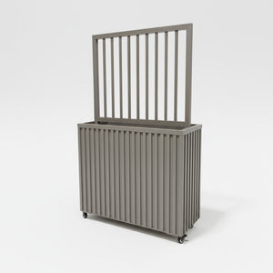 English Elm Grove Tall Aluminum Outdoor Planter with Wood Tone Finish for Patio or Entryway B2755P462216