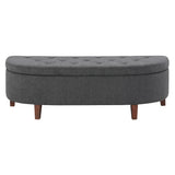 OSP Home Furnishings Jaycee Storage Bench Charcoal