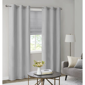 English Elm Basketweave Thermal Foambacking Room Darkening Cordless Roman Shade with Basketweave Texture Finish Grey 5.75 L x 10.5 W x 7.5 H B03598227