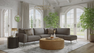 Sunpan Rubin End Table - Stylish Round Concrete Accent Table for Indoor and Covered Outdoor Spaces Black