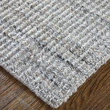 Feizy Rugs Limerick Hand Woven Pet Rug With Cozy Ribbed Texture For Modern Contemporary Spaces And Design Gray,White Pet T37t8022gry000g00