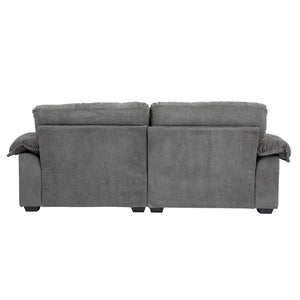 English Elm 84" Chenille Sofa Loveseat with Memory Foam & Pocket Springs, Plush Dual-Layer Comfort, Sturdy Frame Grey W676S00013