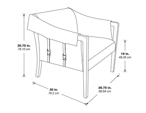 OSP Home Furnishings Parkfield Accent Chair Pewter