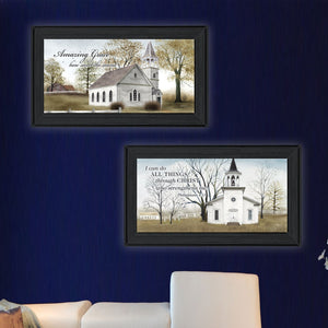 English Elm Trendy Decor 4u Amazing Grace Folk Art Framed Print for Farmhouse Living Spaces B06787794
