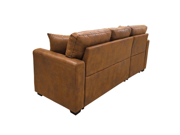 English Elm Sleeper Sectional with Pull Out Bed Storage Chaise Tufted L Shaped Living Room Sofa W5568S00006