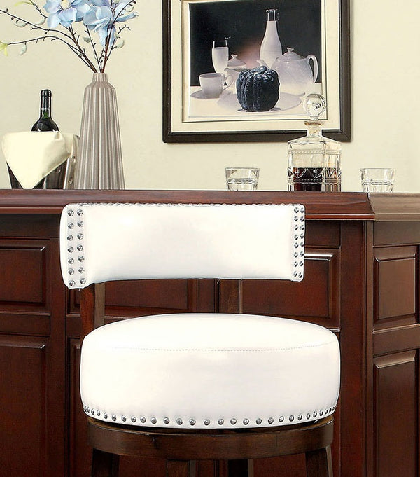 English Elm Bar Chairs 2Pc Set - Stylish Padded Seats With Rich Dark Oak Legs For Modern Kitchen Or Home Bar B2741P339265