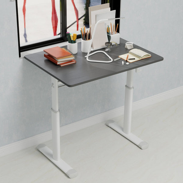 English Elm Adjustable Study Desk For All Ages – Ergonomic Height-Adjustable, Compact Design For Home & Office W1935P338357