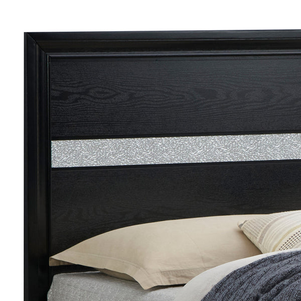 English Elm Madrid King Bed In Sleek Black Laminate With Storage Drawers, Modern Design & Easy Assembly B078S00620