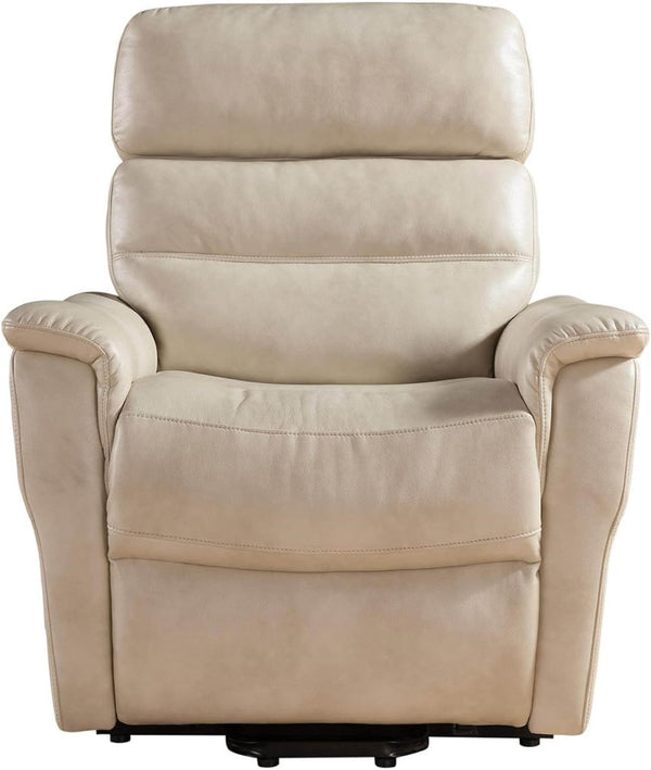 English Elm 1pc Power Lift Recliner Faux Leather Chaise Massager Lumbar Relief Modern Lounge B011P205580