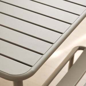 English Elm Sera outdoor square table - waterproof metal courtyard bistro table for balcony, villa, versatile seating Retro White W3318P306363