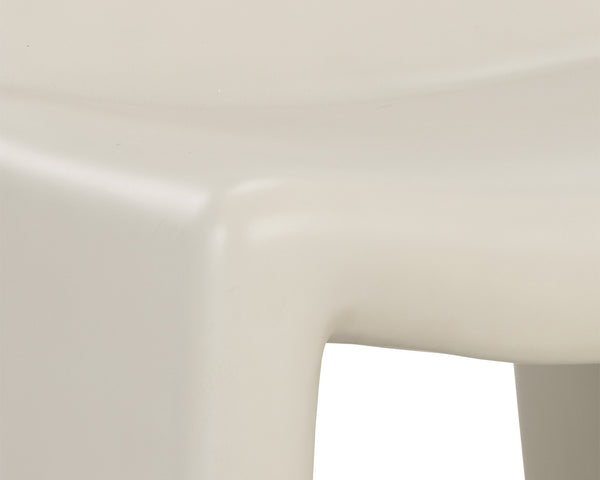 Sunpan Kessel Lounge Chair - Sculpted Concrete Design for Indoor & Covered Outdoor Spaces, Cream Finish