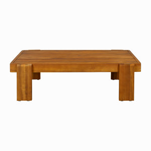 English Elm Patio Acacia Wood Loveseat and Coffee Table Set for Outdoor Lounge Spaces N776P387848D