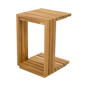 English Elm Oversized Acacia Wood Patio Club Chair and Table Set for Garden or Poolside N768P392778N