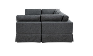 English Elm 6-Piece Upholstered Sectional Sofa - Reversible Modular Design, Family-Friendly Comfort & Style B343S00016