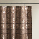 Madison Park Bellagio Traditional Jacquard Shower Curtain MP70-3035 Brown