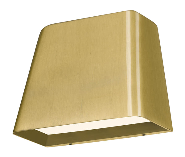 English Elm 5.5 Inch Aluminum Led Wall Sconce Dimmable Selectable Cct for Bath or Hallway Brushed Brass B370P416100
