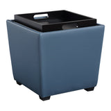 OSP Home Furnishings Rockford Storage Ottoman Slate Blue