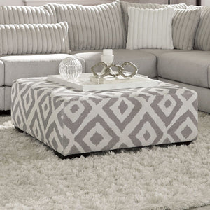 English Elm Gray Upholstery Ottoman 41"L x 41"W x 20"H – Plush Transitional Seating, Solid Wood Frame, Easy Assembly Gray 42 L x 42 W x 15 H B2741P355179