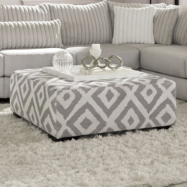 English Elm Gray Upholstery Ottoman 41"L x 41"W x 20"H – Plush Transitional Seating, Solid Wood Frame, Easy Assembly Gray 42 L x 42 W x 15 H B2741P355179