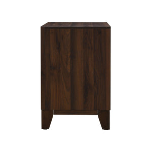 English Elm 2-drawer Nightstand Melamine Veneer Brass Hardware Modern Bedroom Bedside Table B016P459868