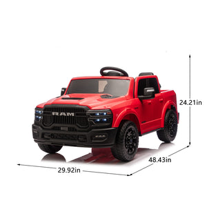 English Elm 24v Dodge Ram 2500 Licensed Kids Electric Truck Two Seat Ride on with Remote W1578P305907