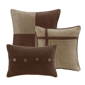 English Elm 7 Piece Faux Suede Comforter Set - Cozy Earthy Brown Cal King With Decorative Pillows & Shams B03597293