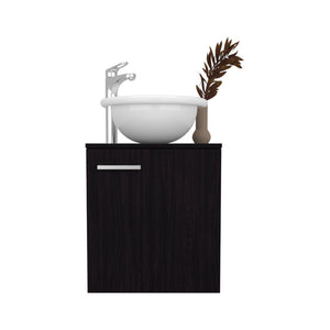 English Elm Colville Floating Wall Mount Vanity Cabinet Matte Finish Modern Bathroom Storage Black B092P439901