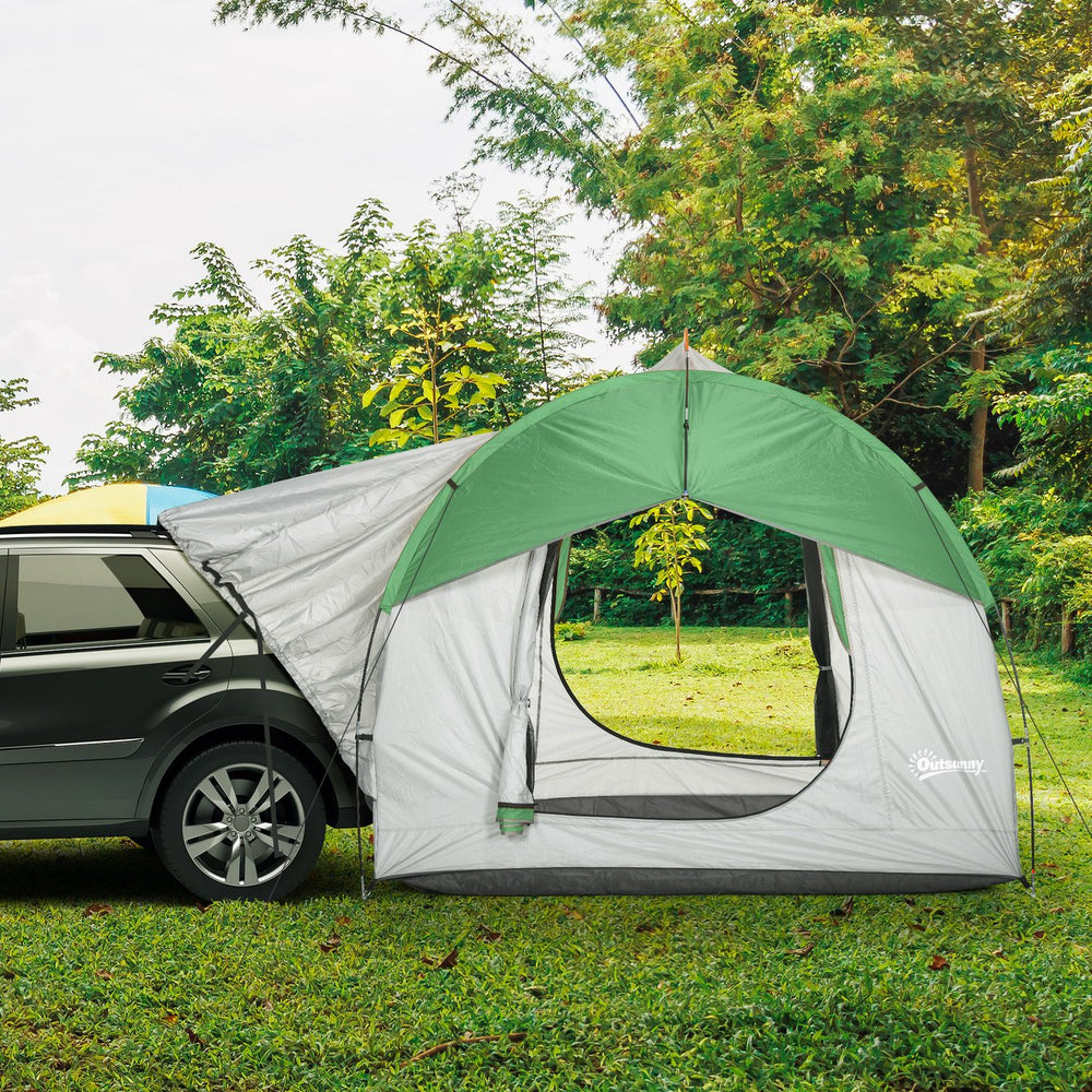 English Elm Outsunny Waterproof Suv Camping Tent for 5 to 6 Person Tailgate Outdoor Adventure Grey W2225P200549