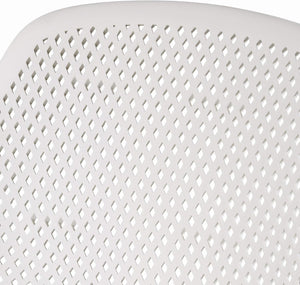 English Elm Christopher Knight Home® - LOTUS Outdoor Dining Chairs Set of 4 – Weather-Resistant Polypropylene with Diamond Pattern Comfort and Durability White 26.75 L x 26.5 W x 24 H N776P243064W