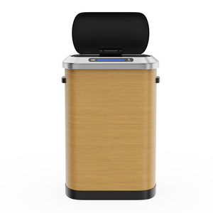 English Elm 50L Smart Sensor Trash Can with Silent Slow-Close Lid, 50L Stainless Steel Motion Bin for Kitchen W1550P154906