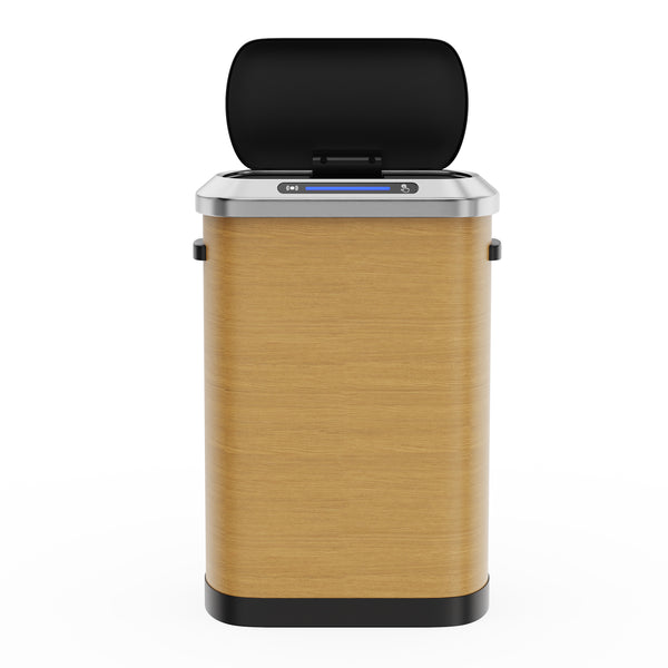 English Elm 50L Smart Sensor Trash Can with Silent Slow-Close Lid, 50L Stainless Steel Motion Bin for Kitchen W1550P154906