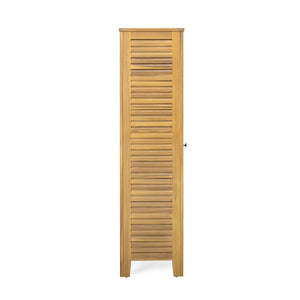 English Elm Christopher Knight Home® - Whitney Acacia Wood Cabinet Teak Finish — Durable Indoor/Outdoor Storage 62" Tall, Easy Assembly, Spacious N775P177407T