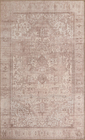Unique Loom Timeless Peter Machine Made Abstract Rug Beige, Ivory/Light Brown 5' 1" x 8' 0"