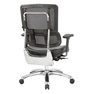 OSP Home Furnishings Vertical Mesh Back Manager Chair with Lumbar Support for Modern Home Office Use Dillon 99662C-R107