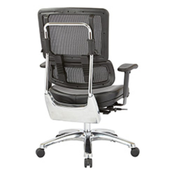 OSP Home Furnishings Vertical Mesh Back Manager Chair with Lumbar Support for Modern Home Office Use Dillon 99662C-R107
