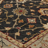 Feizy Rugs Carrington Hand Knotted Wool Rug - Timeless Oushak Motifs With Rich Colors And Durable Design Black,Gold,Gray Wool 9826500fchllbli68