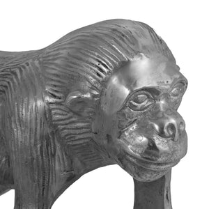 English Elm Christopher Knight Home® - Ape Porterdale Handcrafted Aluminum Decorative Figurine in Polished Silver — Modern Nature Accent 71644.00