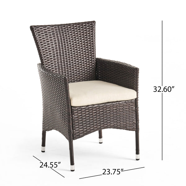 English Elm Clementine All-weather Pe Wicker Outdoor Dining Chairs Set of 2 Patio Seating N768P375856A