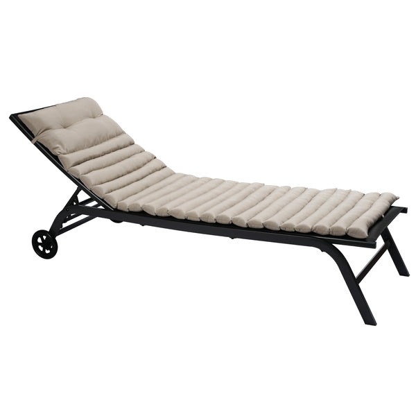 English Elm 2pcs Outdoor Chaise Lounge Cushion Set Polyester Piped Patio Replacement Pair W2911P211855