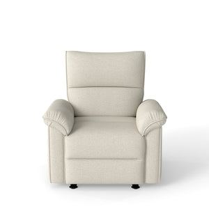 English Elm Wall Zero Wall Power Recliner Chair with Overstuffed Backrest, USB Type-C Charging Port, Space-Saving Electric Recliner for Small Rooms Beige+Grey W1028S00053