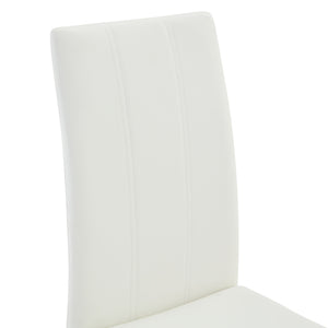 English Elm A Set of 2 Glam Faux Alligator Pvc Barstools with Crystal Buckle Detail Gold,White W1512P491836